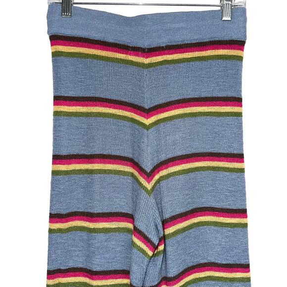 Free People FP Beach Mariner Stripe Sweater Knit Pants Size Small - Picture 8 of 13